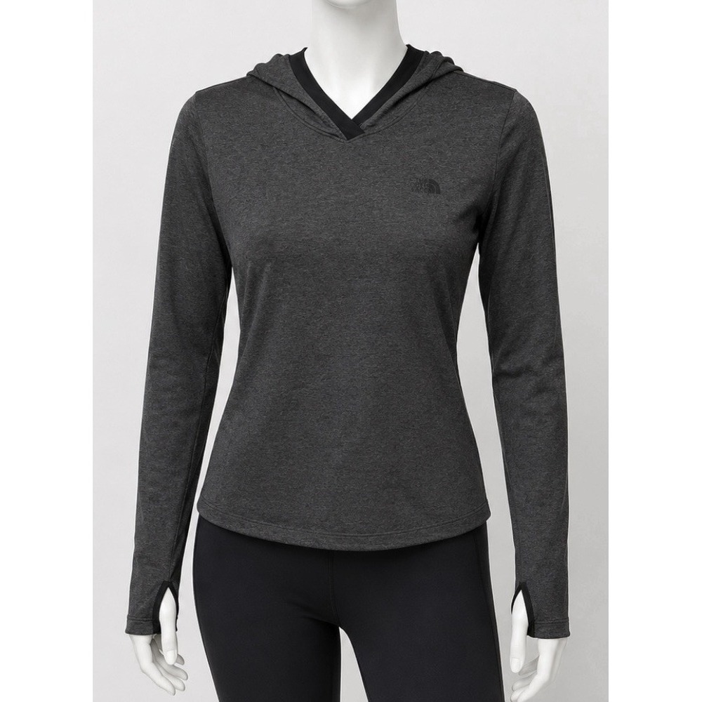THE NORTH FACE Women's Hoodie Jacket Pullover XS XSmall Gray Black Trendy